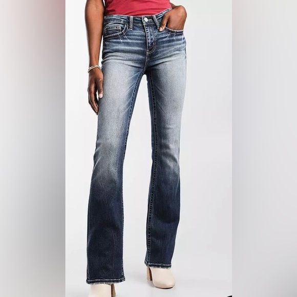 NWT BKE Stella blue jeans size 29S 29 short high stretch Midrise bootcut - Picture 2 of 14